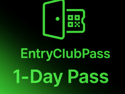 EntryClubPass 1-Day Pass neon-green logo on black gradient — instant cannabis-club access for tourists. Join Secure Your Invitation to cannabis Clubs in Spain Today! – Premium Cannabis Social Club in
