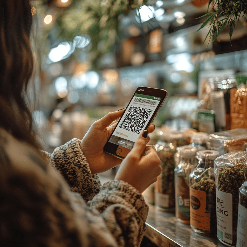 yassineadardour_Close-up_of_travellers_hand_holding_smartphon_a5dfb23e-a00e-43ac-ba28-d9475df1c139_3 QR cannabis club pass